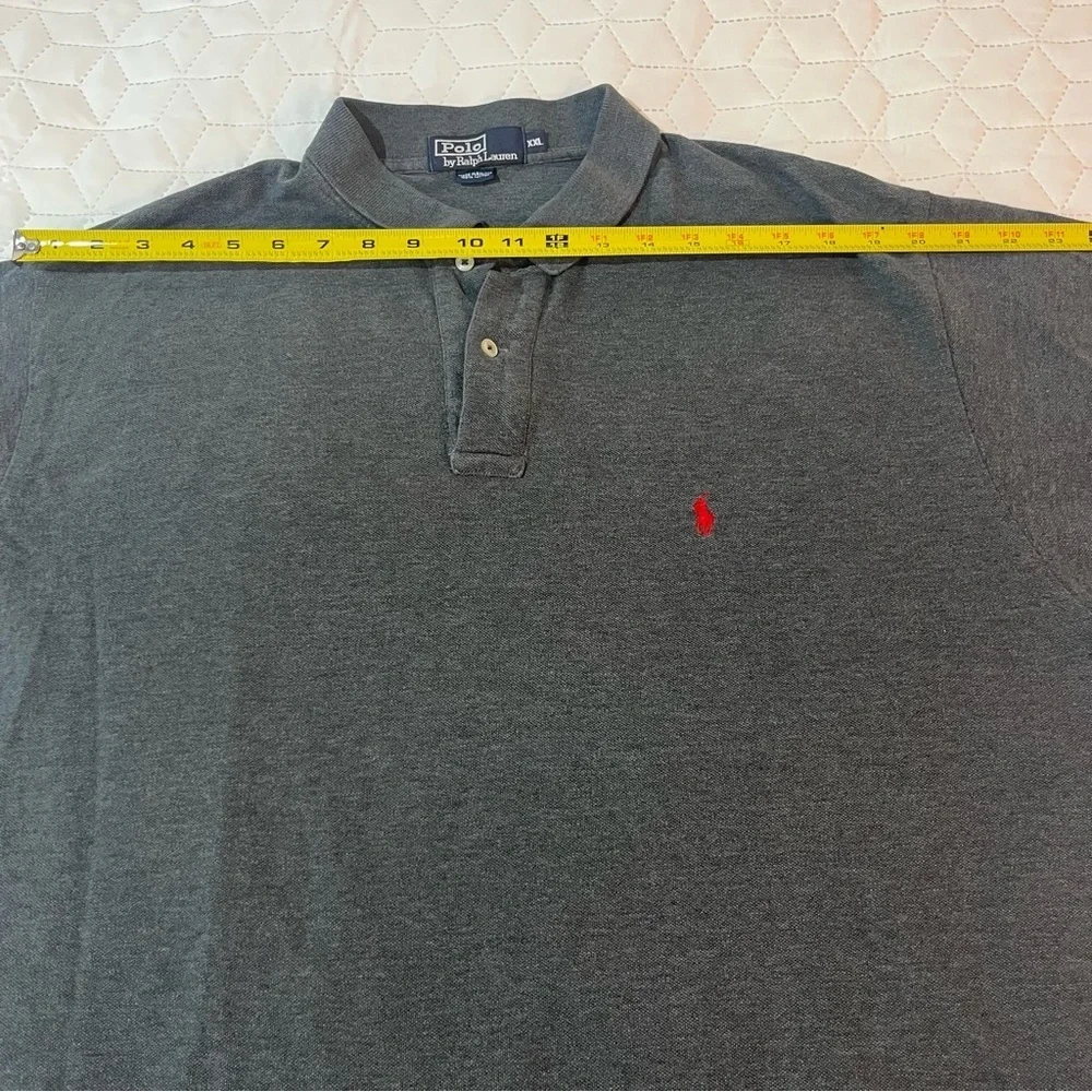 Polo Ralph Lauren Classic Cotton Piqué Short Sleeve Shirt Dark Heather Grey XXL